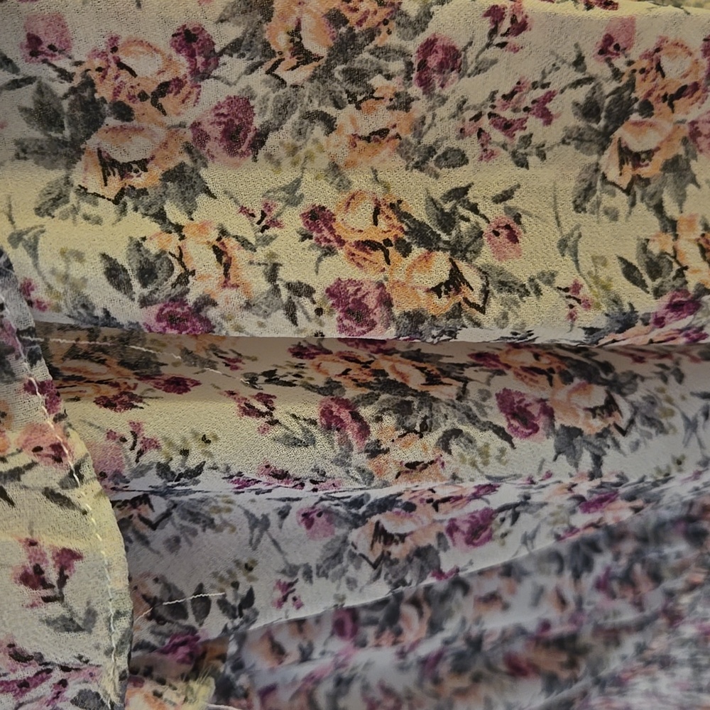 Chic Cream Floral Off-Shoulder Midi Dress NWT - Picture 12 of 15